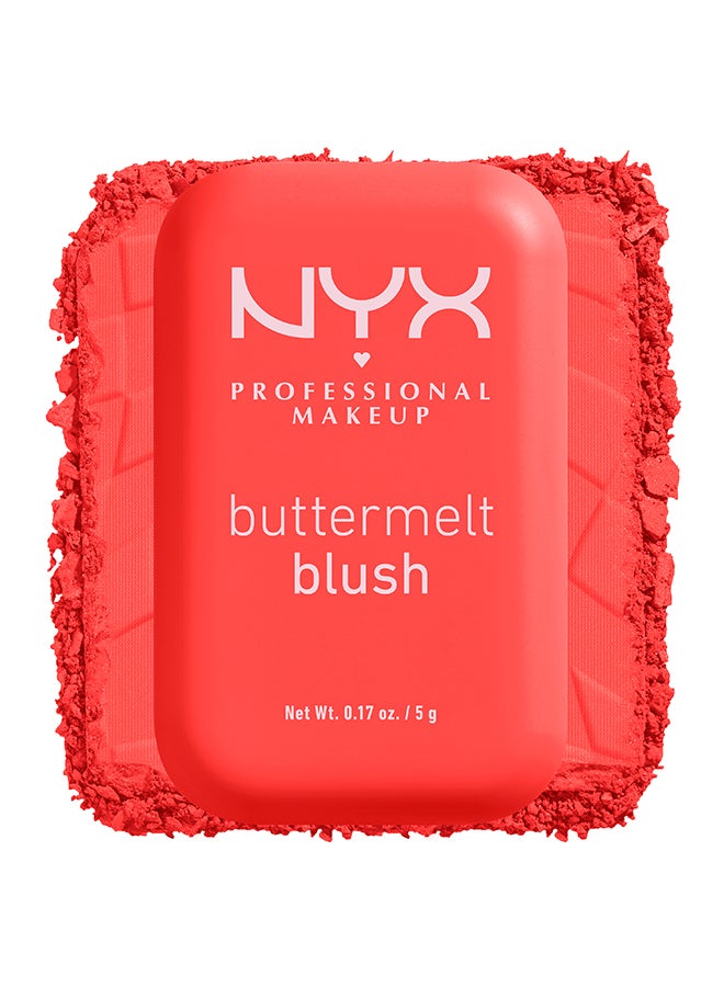 NYX PROFESSIONAL MAKEUP أحمر خدود من زبدة الزبد، أحمر خدود بودرة، يدوم حتى 12 ساعة، مقاوم للتلاشي والانتقال، لون زبدة الزبد - Image 3
