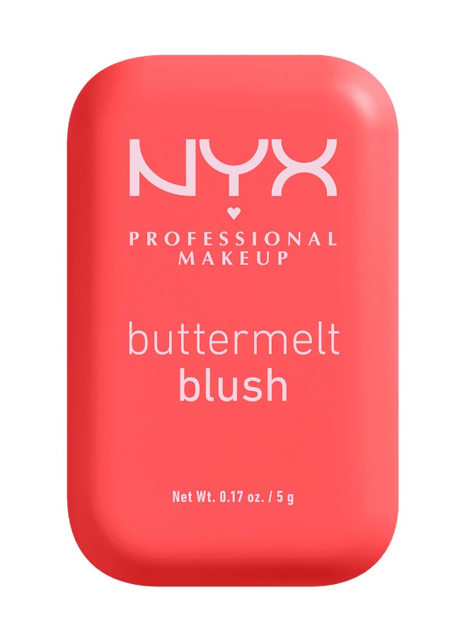 NYX PROFESSIONAL MAKEUP - أحمر خدود من زبدة الزبد، أحمر خدود بودرة، يدوم حتى 12 ساعة، مقاوم للتلاشي والانتقال، لون زبدة الزبد - Image 1