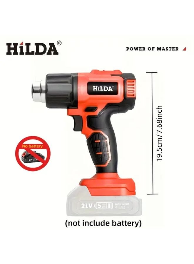 HILDA Cordless Heat Gun For Makita 18V 21V Battery 3 Nozzle Kit 550C Hot Air Tool - Image 4