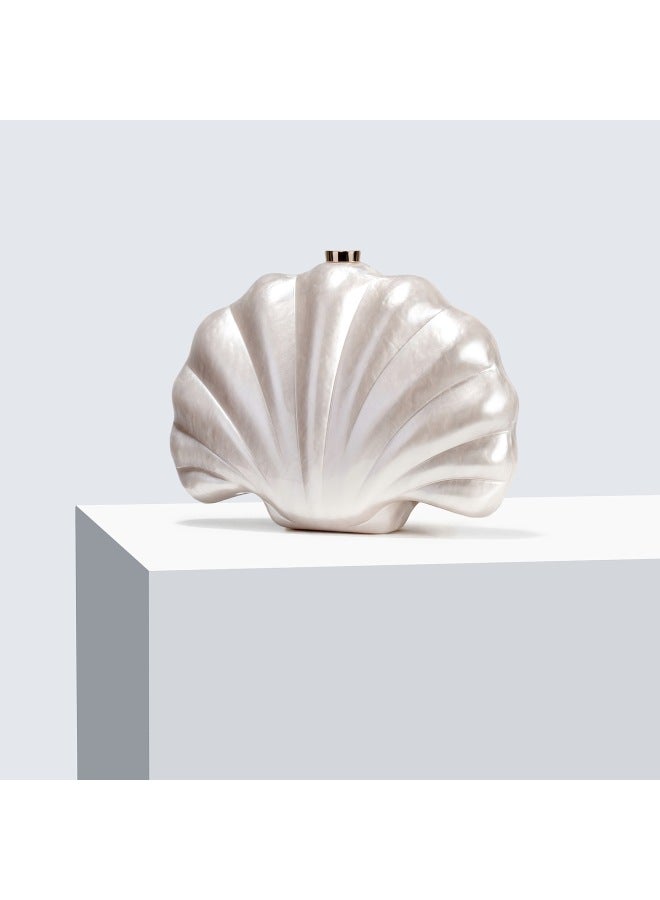 2024 Women's European And American Shoulder Crossbody Bag Shaped Shell Acrylic Bag Fashion Wedding Dinner Clutch Bag-Color:Shell Color - Image 4