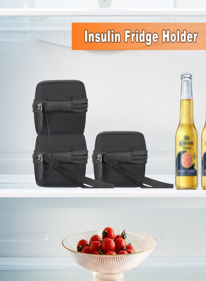 ELLDOO Insulin Holder Fridge Storage Carrying Case, Travel Insulin Vial Organizer Bag Fitting 10ml Vial Short Size, 9 Slots Reliable Vial Protector, Removable Design with Slot Foam(Black, Only Case) - Image 5