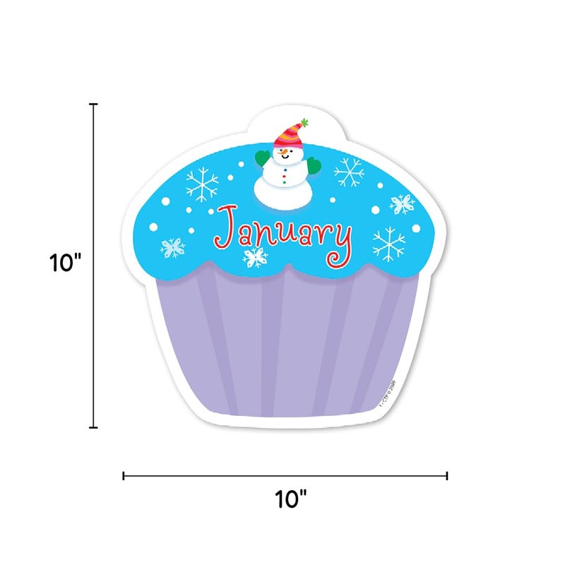 Creative Teaching Press Cupcake Accents for Bulletin Boards & Classrooms, CTP 10â€ Jumbo Designer Cutouts, 12-Piece Set, Multicolor - Image 3