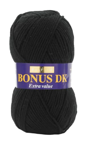 Sirdar Hayfield Bonus DK - Black (965) - 100g - Image 1