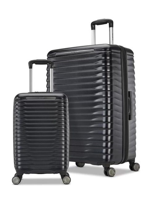 Element 2 Piece Hardside Luggage Set in Black, Black, Medium, Large, Hardside Luggage