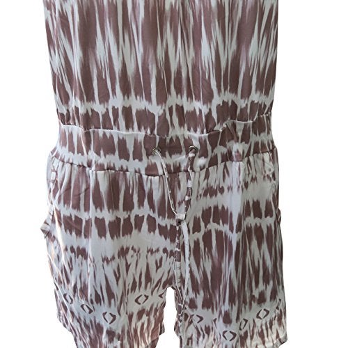 Sumtory Women's Jumpsuit with Pocket and Adjustable Waist drawstring,Khaki,Large - Image 3