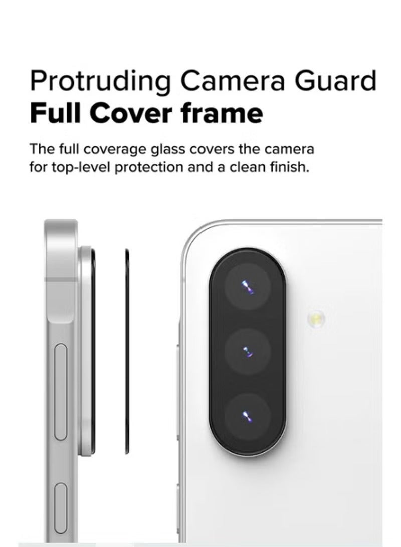 Back Camera Lens Protector for Samsung Galaxy A56 5G - 9H Tempered Glass, Scratch-Resistant Camera Glass Protector - Black - Image 2