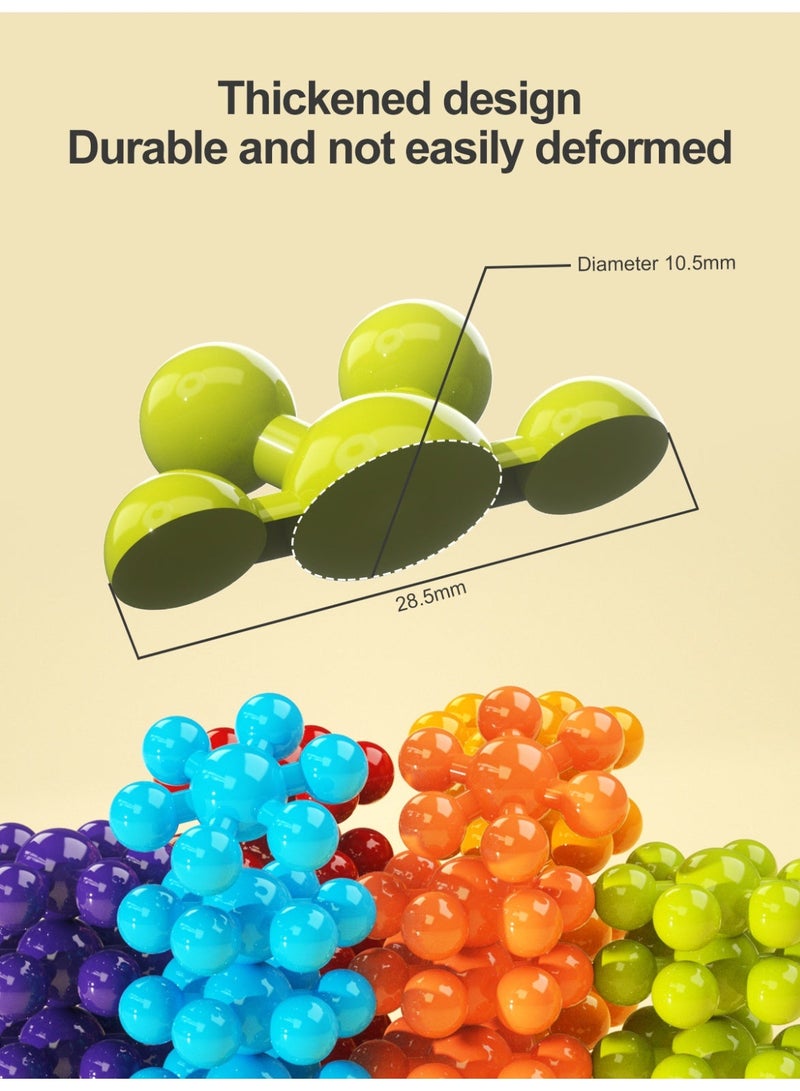 Meifen Rainbow Colors DIY Plum Blossom Building Blocks,Reusable Educational Toys for 3+ Year Olds, Washable Materials, Creative Early Learning and Motor Skills Development, Gifts for Toddlersï¼80pcsï¼ - Image 2