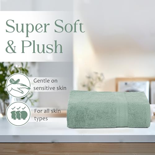 Ambra Linens 500 GSM Highly Absorbent Bath Towel 100% Cotton Soft and Plush All Seasons Use Large Everyday Use Durable (1 Piece of Bath Towel, Aqua Green) - Image 3