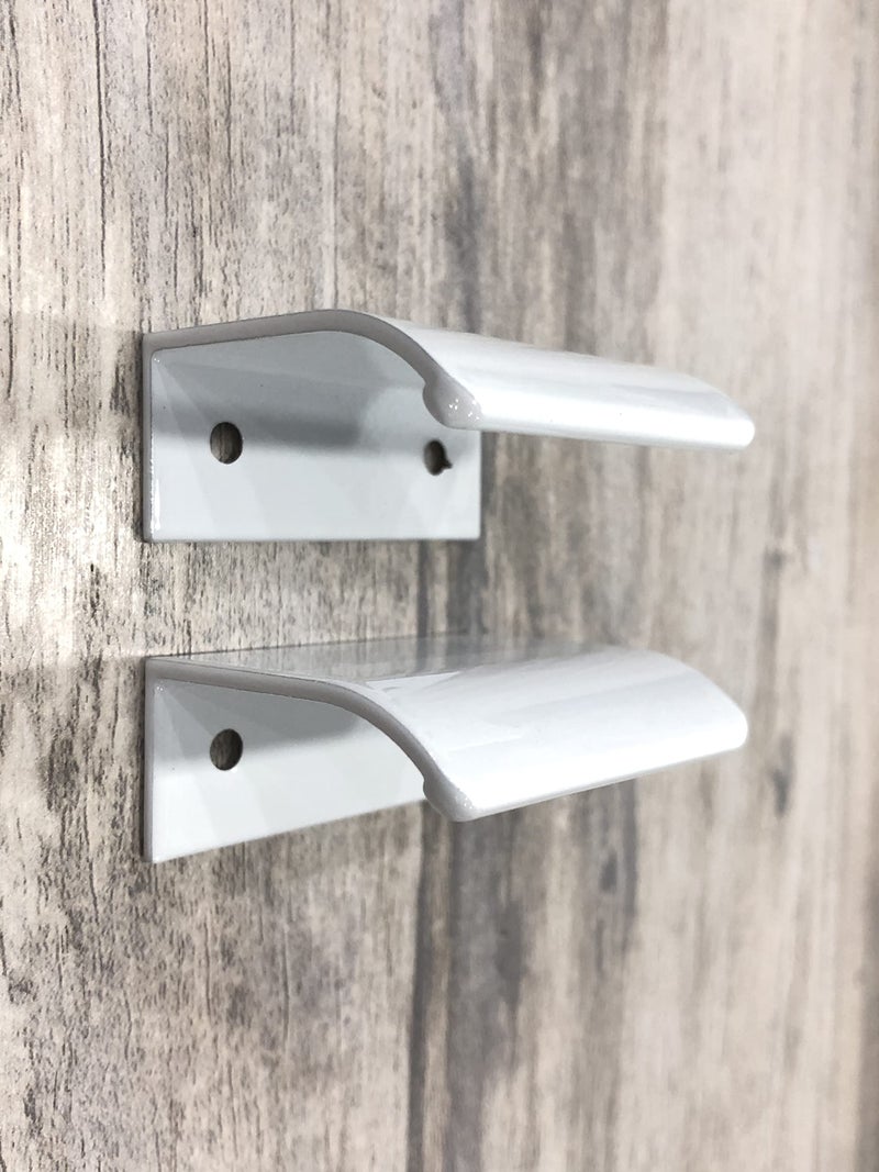 Tsnamay مقبضان من تسناماي، أبيض مقوس، بطول 1.97 بوصة، بمقابض أدراج مخفية، قطر الفتحة 1.26 بوصة/32 مم - Image 3