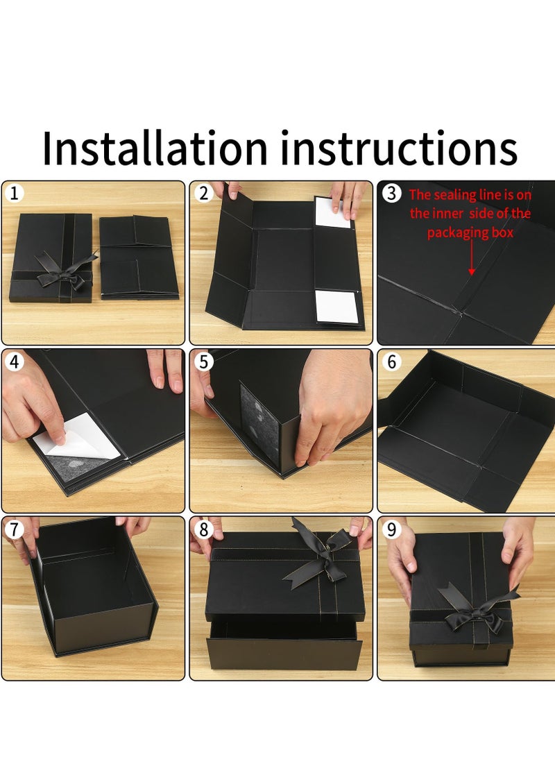 صندوق هدايا، (22.5 سم × 16 سم × 8.5 سم) صندوق كرتون صغير، صناديق هدايا بغطاء ل، ، الحفلات، تغليف الهدايا، مع رافيا، 1 بطاقة معايدة - وردي - Image 5