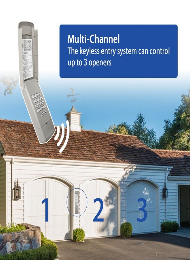 XDTKML Garage Door Opener Keypad for Liftmaster Chamberlain Craftsman Garage Door Opener Universal Keypad Wireless Keyless Entry Outside Remote with 315/390 MHZ Learn Button Since 1993 - Image 3