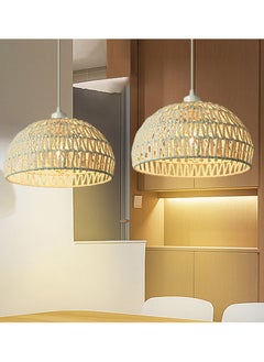ENEOMEY Hand-woven Rattan Bohemian Chandelier For the Kitchen Lsland Dining Room Craft Room  - Image 2