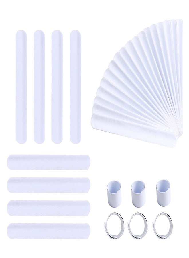 Umikk 110 Pack White Slap Bracelets Bulk, 8.7 x 1.2 Inch DIY Slap Bracelet for Kids, Blank Slap Bands for School Craft Projects, Birthday, Halloween, Christmas, DIY Painting, Vinyl Wrapping - Image 1
