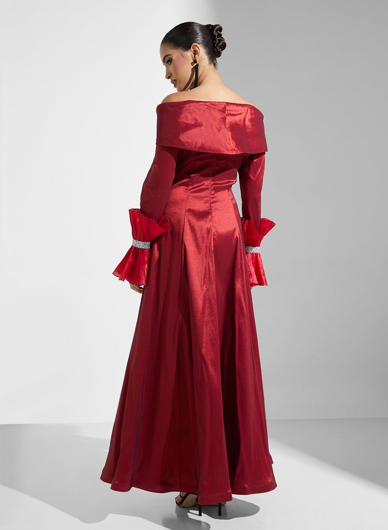 Namshi x Off-Shoulder Evening Dress - Image 2