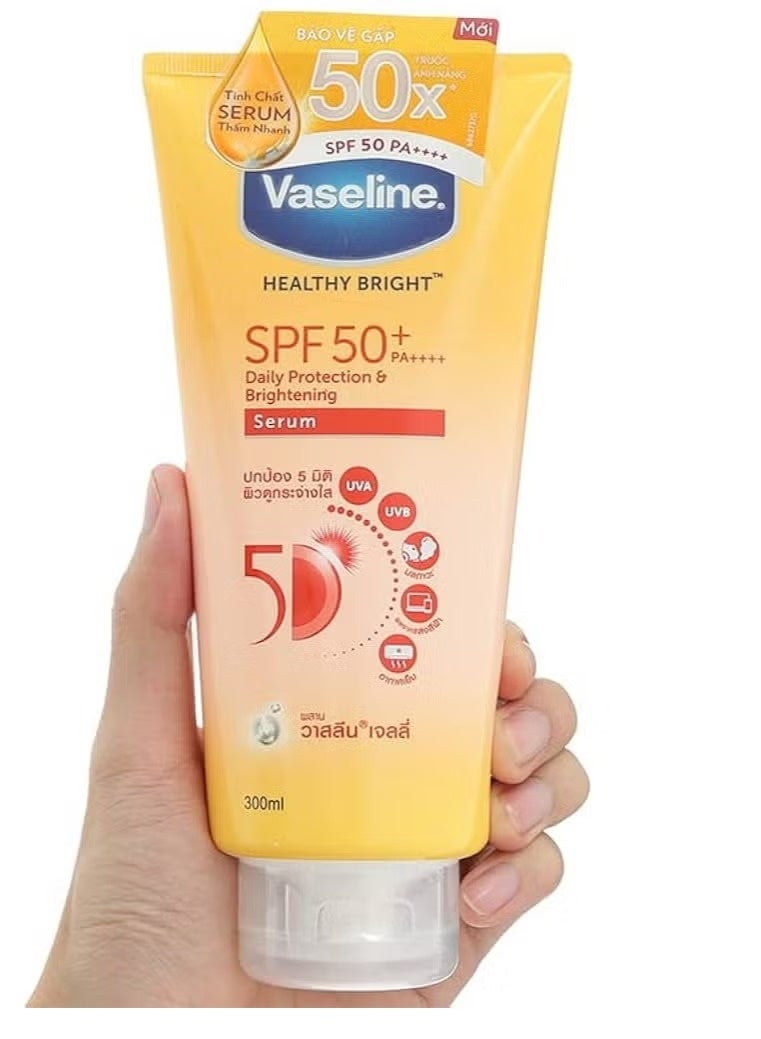 فازلين هيلثي برايت بعامل حماية من الشمس 50+، 300 مل - Image 3