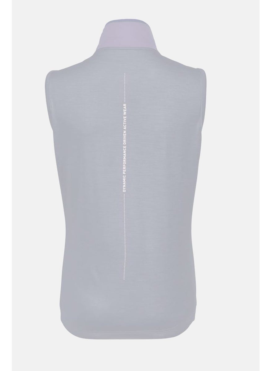 Tchibo Women Full Zip Plain Running Vest, Lavender  - Image 2