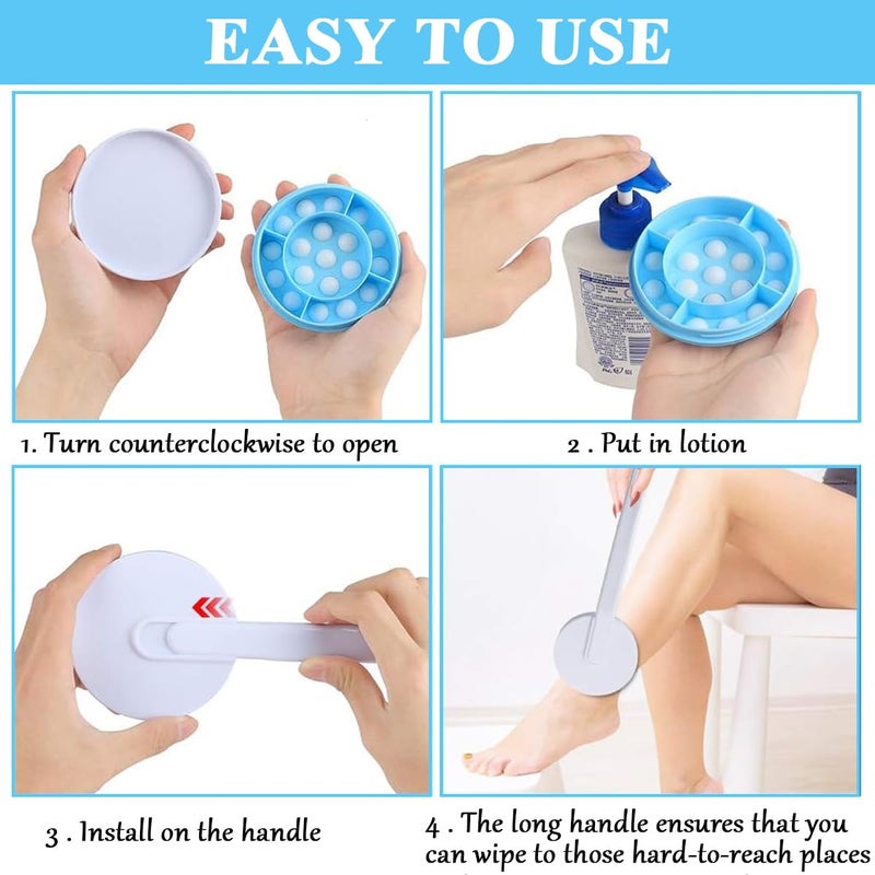 maycreate MAYCREATE Body Lotion Applicator Handheld Self Moisturizer Cream Lotion Applicator Body Leg Bath Lotion Applicator For Back Brush Massager Massaging Tool for Woman Men  - Image 4