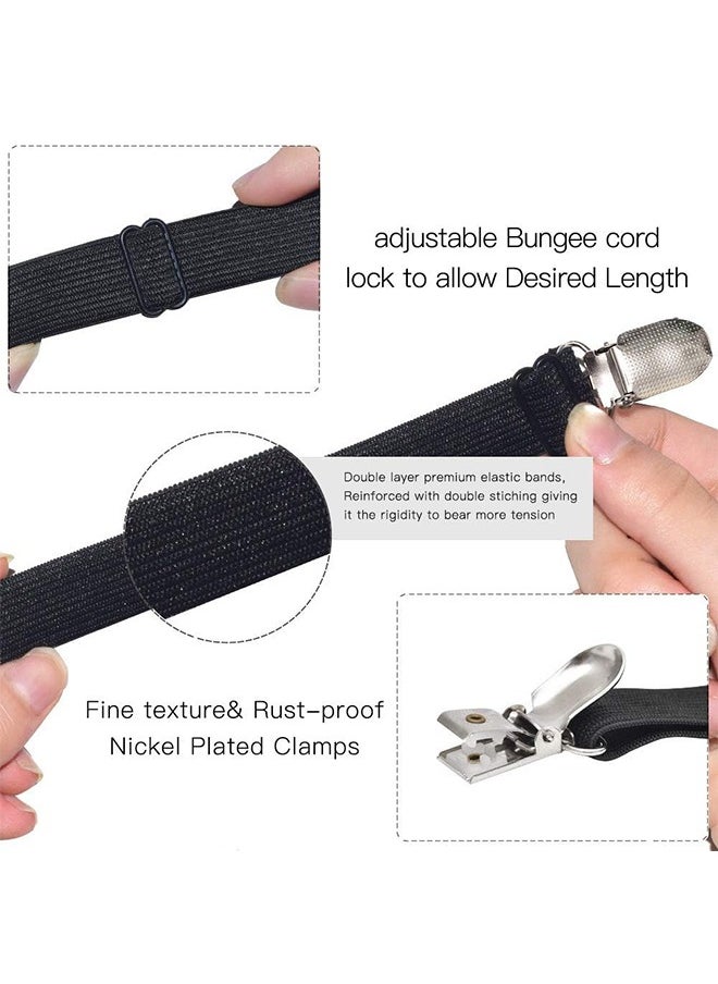 meayul - 4pcs Ironing Board Cover Clips, Adjustable Ironing Board Pad Braces Fasteners Mini Suspenders, Keep Cover Flat and Secure Tention Clips - Image 1