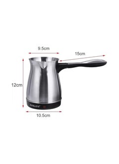 sokany Sokany Stainless Steel Turkish and Greek Coffee Maker Portable Waterproof Electric Coffee Maker Pot Water Heater for Home, 500ml, Model SK-214 (Multi-Colour), Stainless Steel  - Image 2
