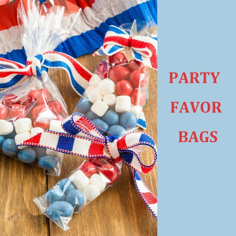 Morepack Cellophane Treat Bags, 4x9 Inches 200 Pcs OPP Plastic Treat Bags with 200 Twist Ties for Gift Wrapping,Packaging Candies,Bakery, Cookies, Chocolate,Party Favors - Image 4