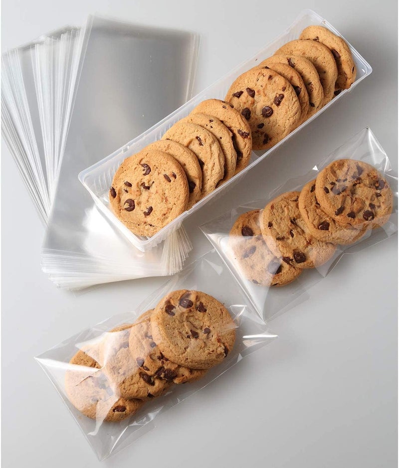 Morepack Cellophane Treat Bags, 4x9 Inches 200 Pcs OPP Plastic Treat Bags with 200 Twist Ties for Gift Wrapping,Packaging Candies,Bakery, Cookies, Chocolate,Party Favors - Image 5