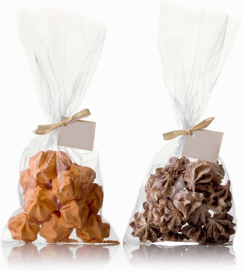 Morepack Cellophane Treat Bags, 4x9 Inches 200 Pcs OPP Plastic Treat Bags with 200 Twist Ties for Gift Wrapping,Packaging Candies,Bakery, Cookies, Chocolate,Party Favors - Image 3