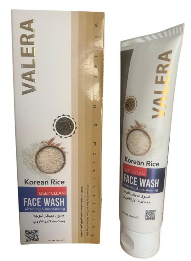 فاليرا غسول الوجه الكوري بالأرز لتبييض وترطيب البشرة 100 مل