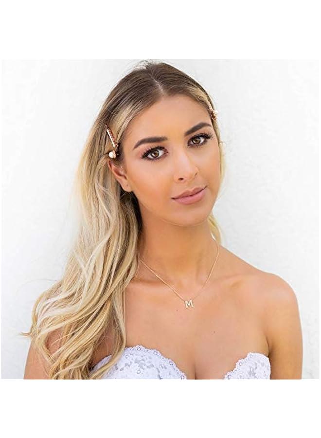 PAVOI 14K White Gold Plated Cubic Zirconia Initial Necklace | Letter Dainty Necklaces for Women - Image 4