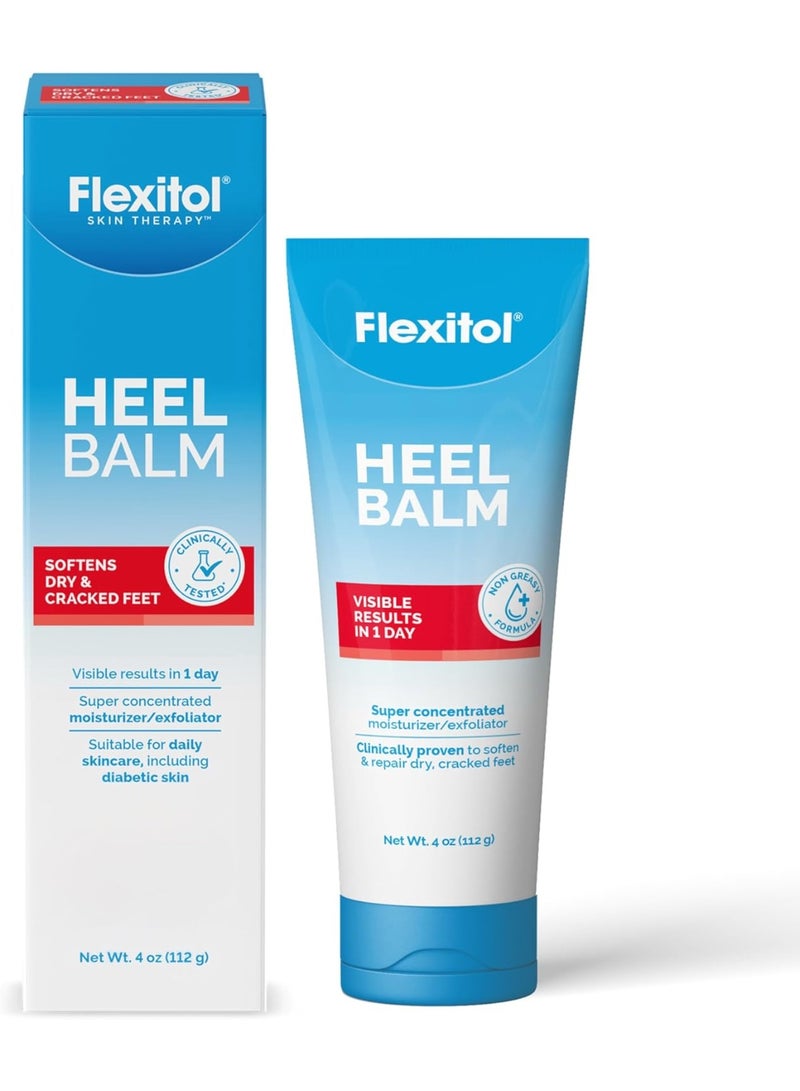 Flexitol Heel Balm, Rich Moisturizing & Exfoliating Foot Cream, Original Version, 4 Oz