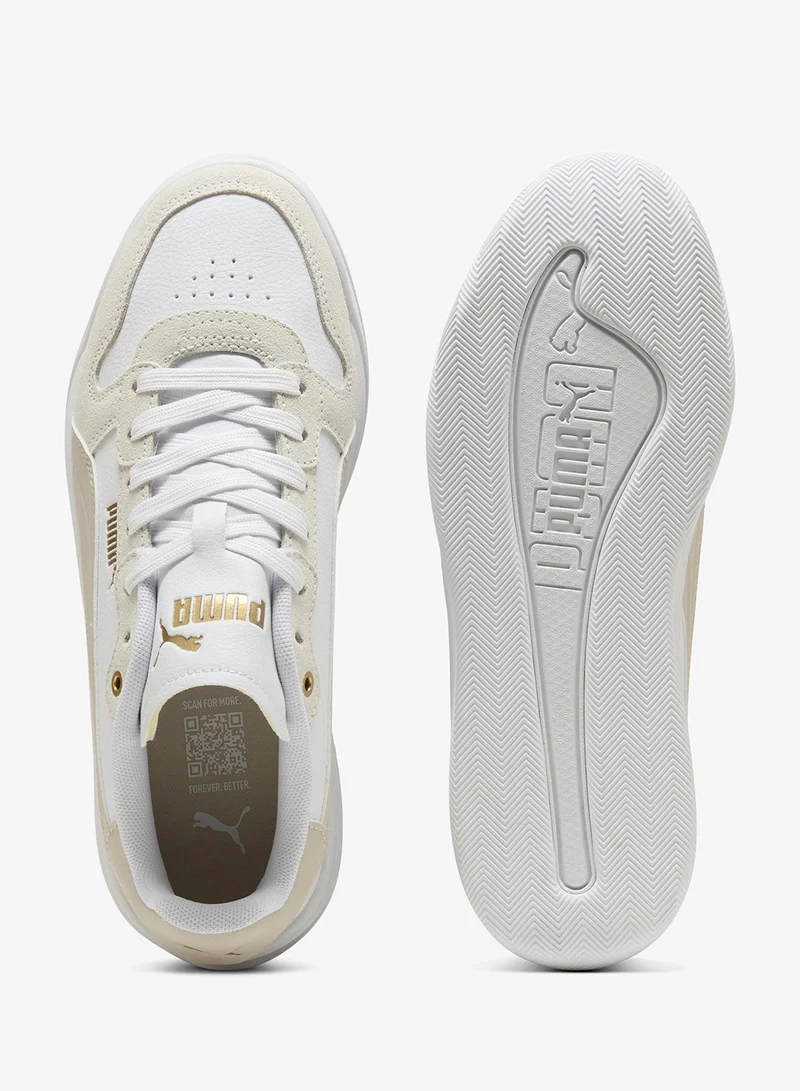 Puma PUMA White-Silver Fog-PUMA Gold Court Bae Og for Women | Best Price UAE