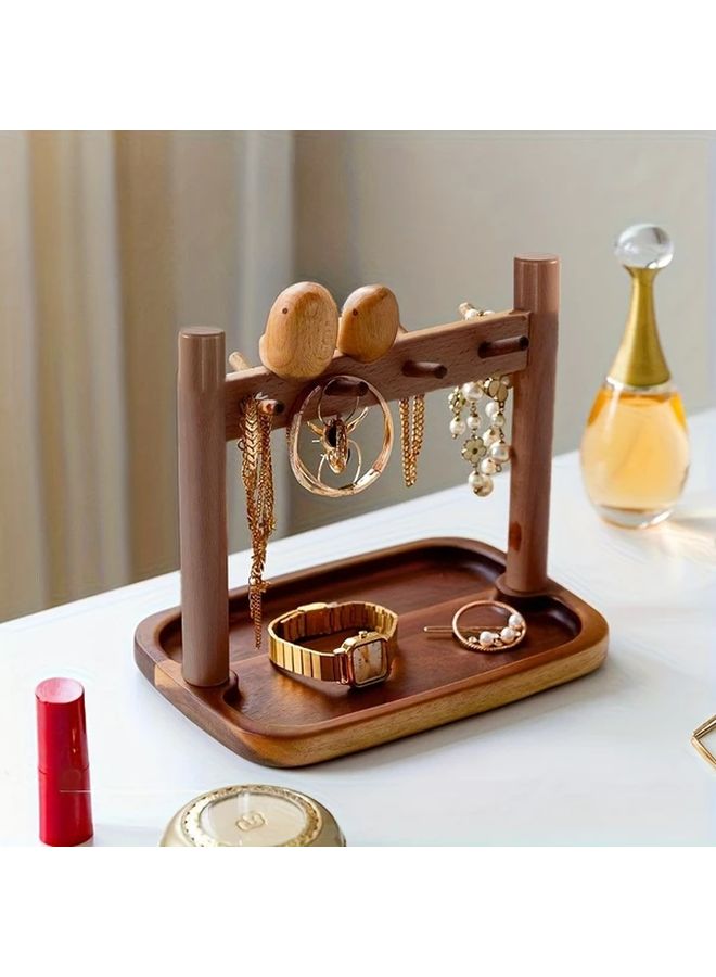 Bohemian Wooden Key Holder Wall Mounted Entryway Storage Rack - Image 5