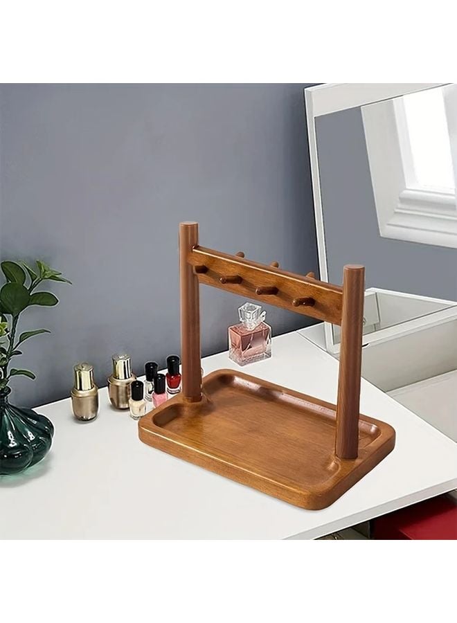 Bohemian Wooden Key Holder Wall Mounted Entryway Storage Rack - Image 4