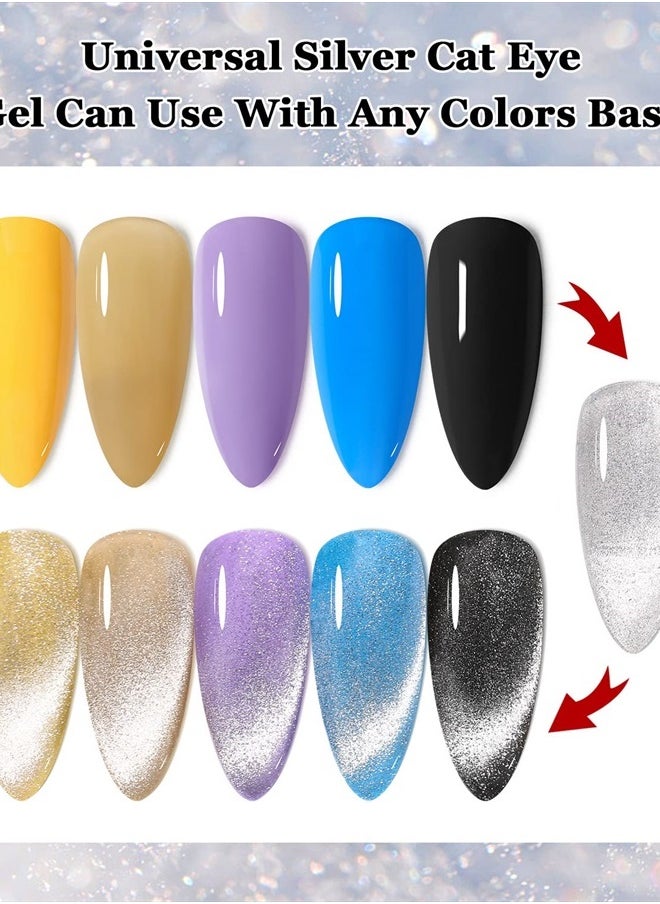 MAJOR DIJIT 15ml Soak Off 9D Wide Cat Eye Gel Nail Polish Bright Silver UV Magnetic Gel Polish Enamel Lacquer Glitter Velvet Nail Art Varnish  - Image 2