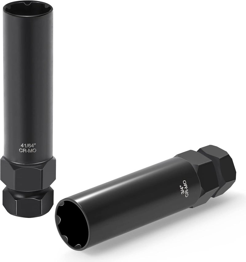 GIREORAN 2PCS Spline Lug Nut Socket Set - 6 Spline & 7 Spline Wheel Lock Removal Tool Kit - Image 1
