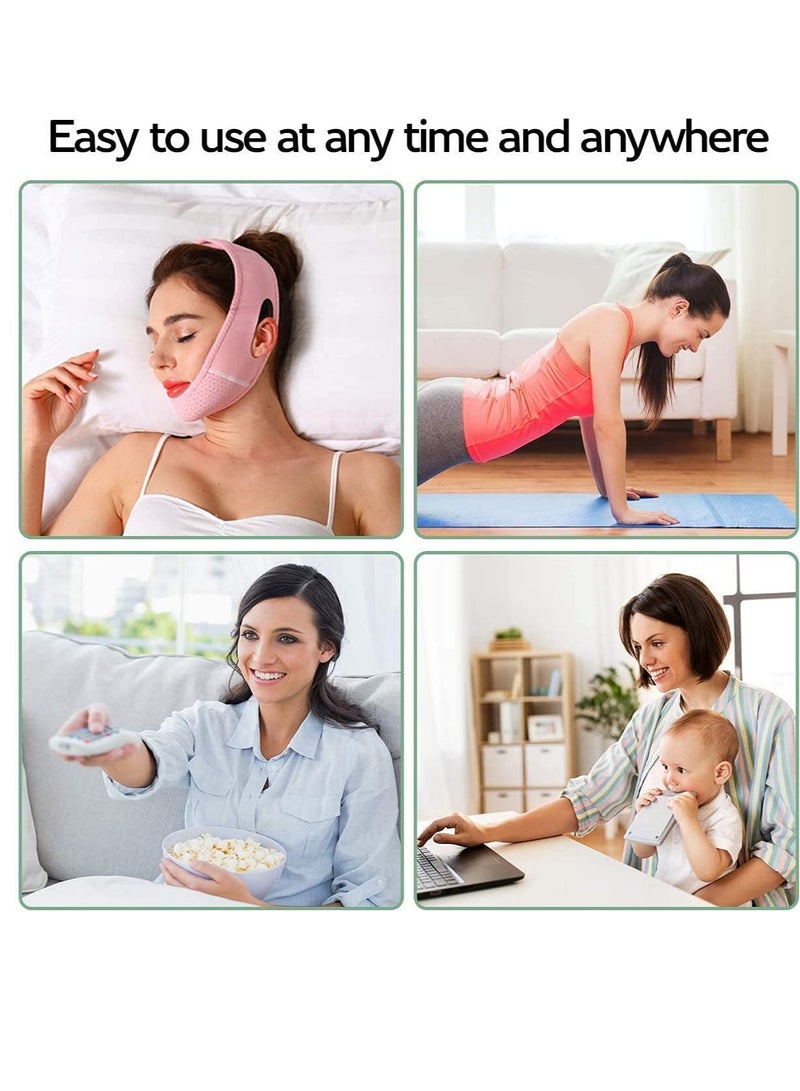 KASTWAVE Double Chin Reducer, Face Slimming Strap Mask Chin UP Face Lifting Belt for Women, Anti-Wrinkle Face Mask - Image 2