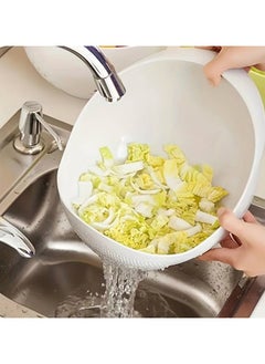 بروماس قطعة واحدة، وعاء غسيل الأرز بقش القمح مع مصفاة - يغسل الحبوب الصغيرة وأدوات المطبخ بكفاءة  - Image 4