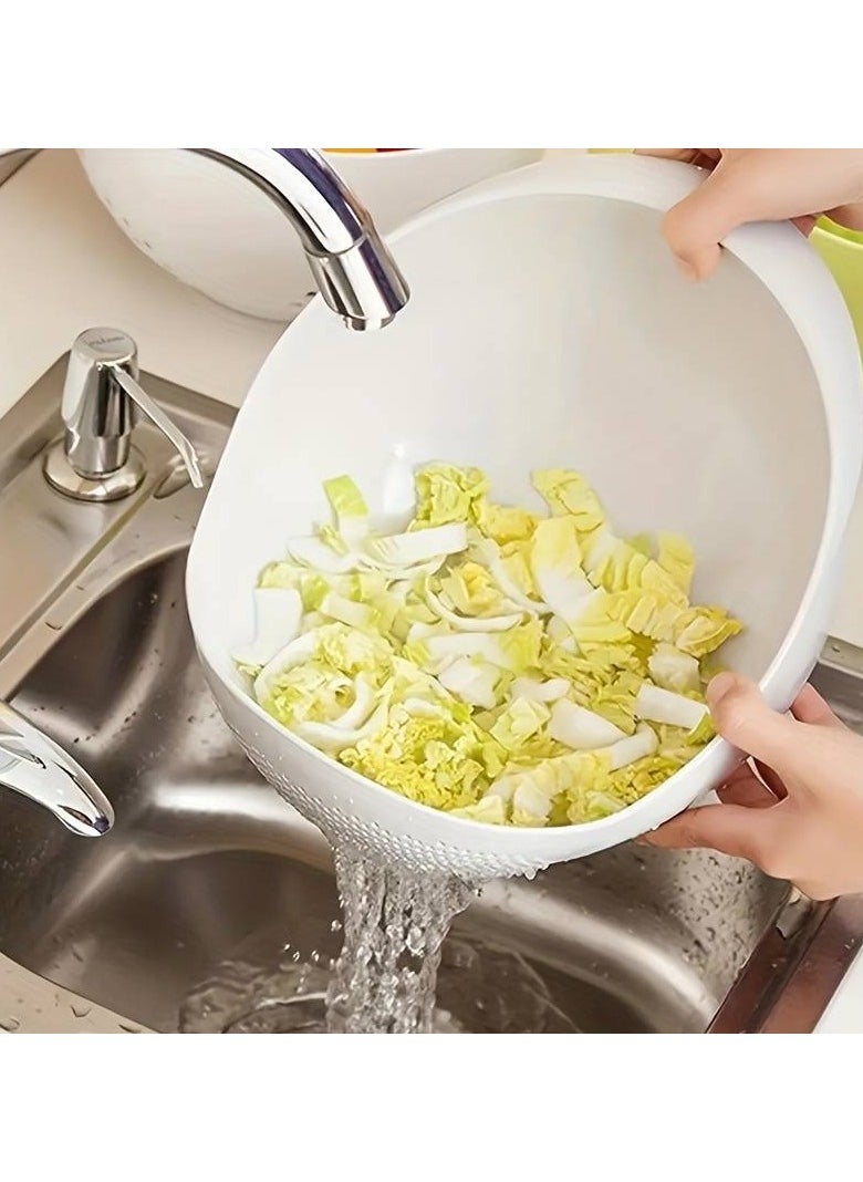 PROMASS 1pc, Wheat Straw Rice Washing Bowl With Strainer - Efficiently Wash Small Grains And Kitchen Gadgets  - Image 4