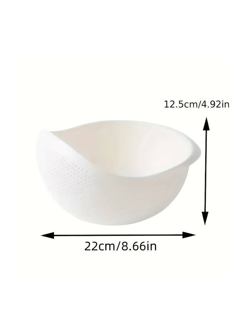 PROMASS 1pc, Wheat Straw Rice Washing Bowl With Strainer - Efficiently Wash Small Grains And Kitchen Gadgets  - Image 5