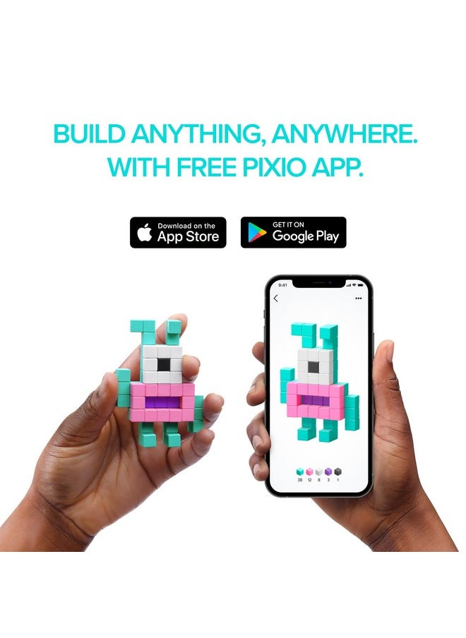 PIXIO PIXIO-100 - Tiny Magnetic Blocks Building Toy in The Pixel Art Style with Free App - 5/16" Plastic Cubes with 6 Magnets Inside - Open Ended Toy - Creativity Toy for Ages 6+  - Image 3