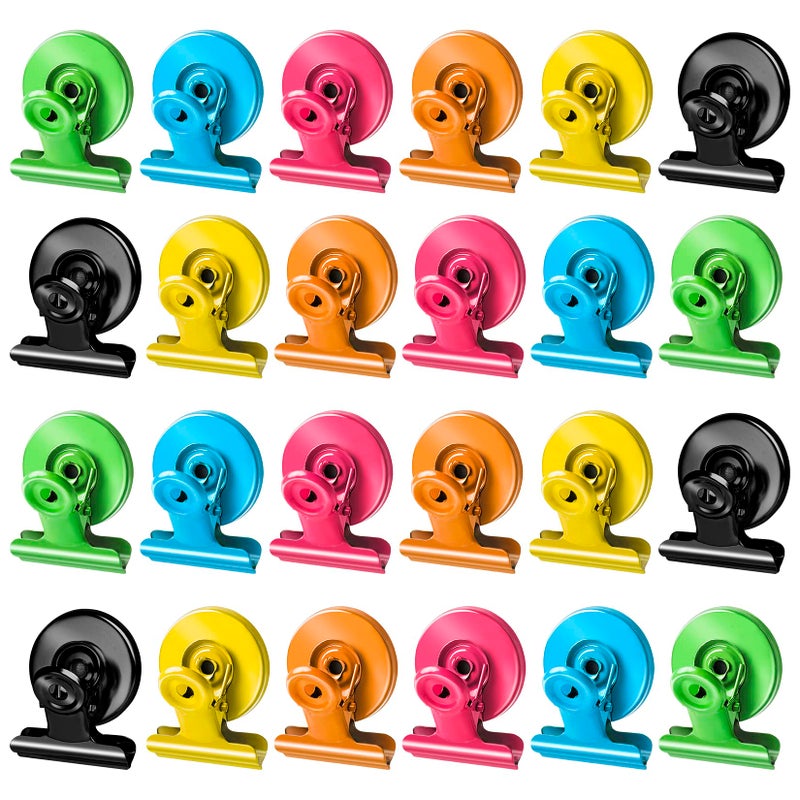 Grtard Grtard 24pack Magnetic Clips Cute Magnet Clips for Fridge Colorful Magnetic Clips Heavy Duty Strong Magnetic Clip Magnets NoScratch Magnetic Clips for Refrigerator Whiteboard Locker Classroom