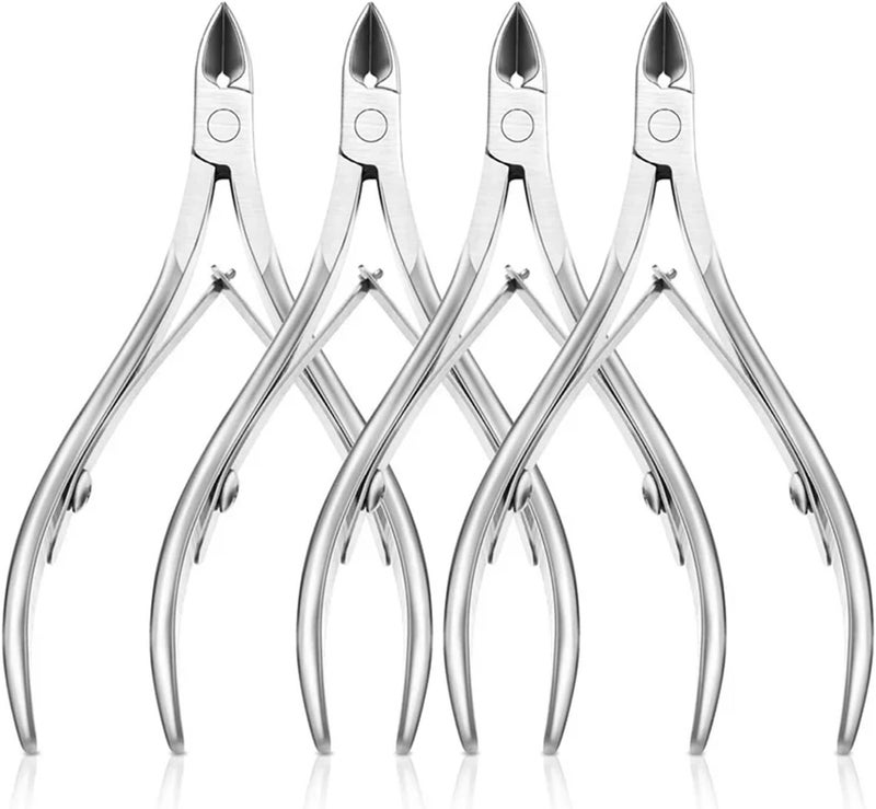 Cuticle Cutter Nail Nippers Scissors Manicure Pusher Pedicure Tong Dead Skin Remover(4PCS) - Image 1