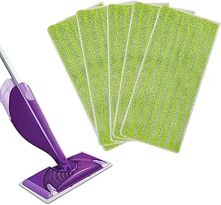 KEEPOW Reusable Mop Pads Compatible with Swiffer Wet Jet, Replacement Microfiber Refills for Wet and Dry Sweeping, 5 - Image 1