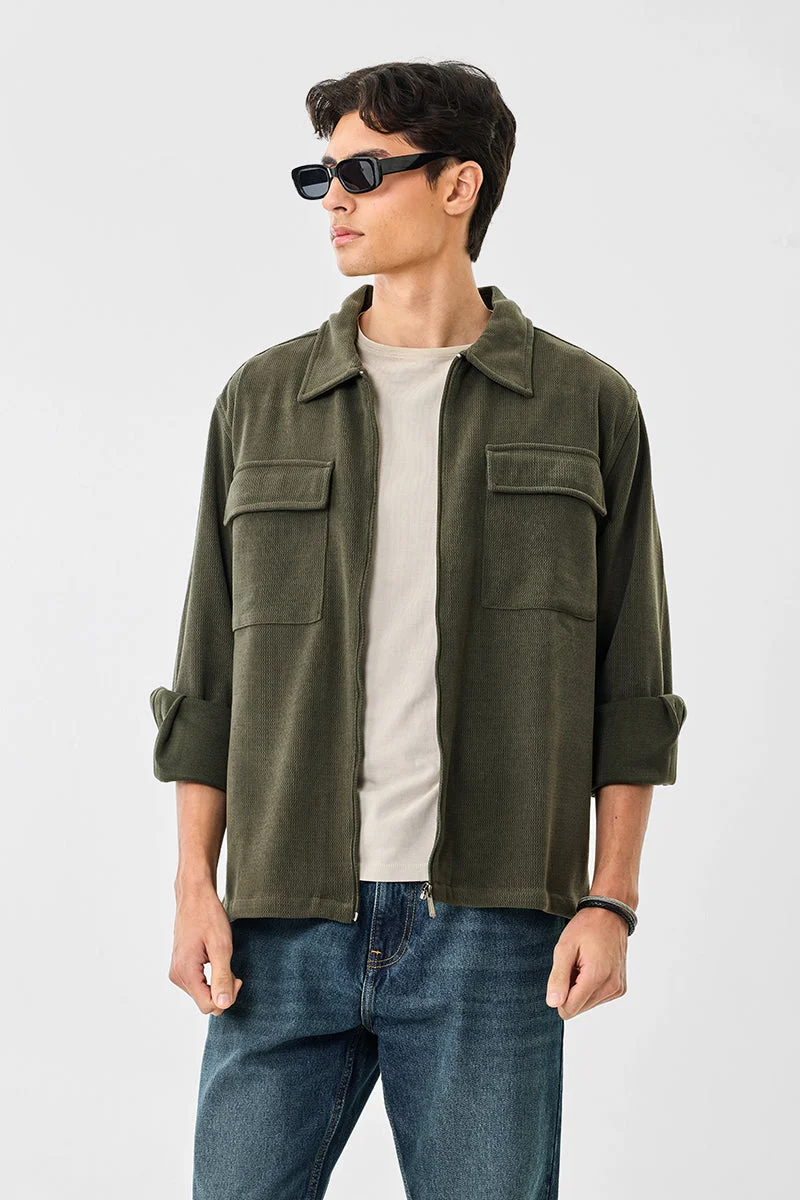 سنيتش Double Pocket Stretch Zipper Jacket