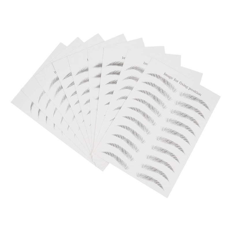 9sheets Benefit Brow Stickers Fake Eyebrows Temporary Tattoos Hair-like Reusable for Sparse Patchy Over-plucked Brows - Image 1