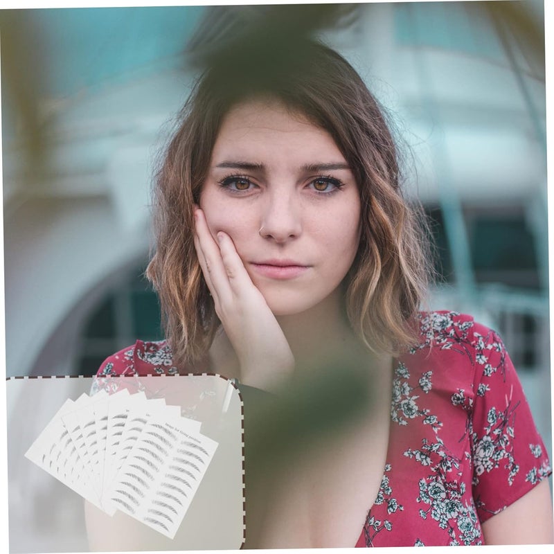 9sheets Benefit Brow Stickers Fake Eyebrows Temporary Tattoos Hair-like Reusable for Sparse Patchy Over-plucked Brows - Image 4