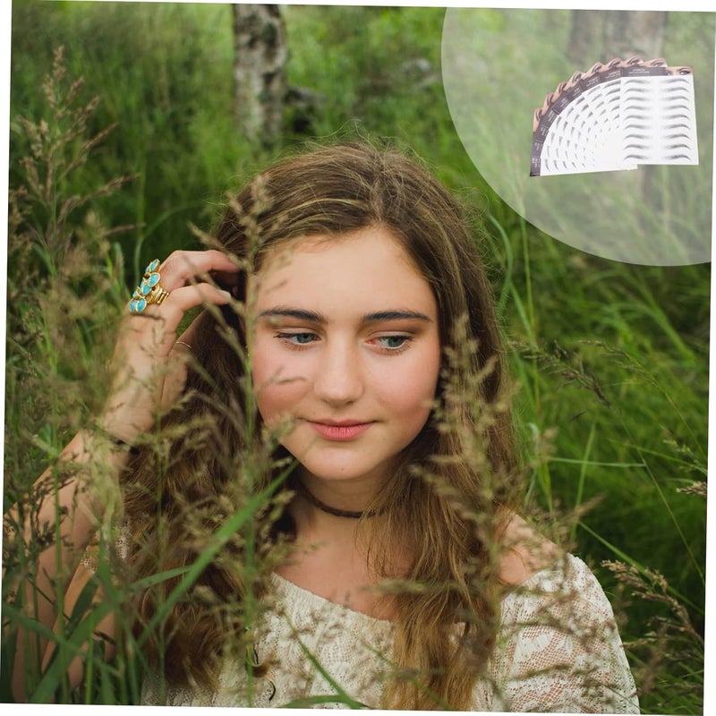 9sheets Benefit Brow Stickers Fake Eyebrows Temporary Tattoos Hair-like Reusable for Sparse Patchy Over-plucked Brows - Image 2