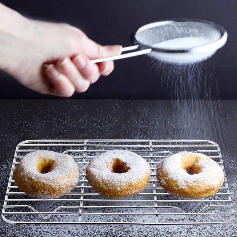 E-far Baking Cooling Rack Set of 2, E-far Stainless Steel Metal Roasting Cooking Racks, Size - 11.6'' x 9'', Non Toxic & Rust Free, Oven & Dishwasher Safe - Image 5