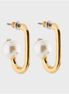 ELLA Pearl Hoop Earrings  - Image 1