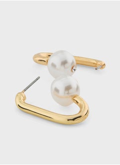 ELLA Pearl Hoop Earrings  - Image 2