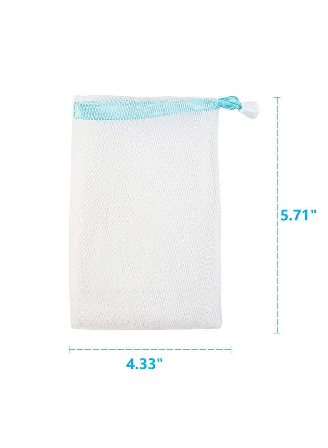 AUEAR 20 Pack Handmade Soap Exfoliating Mesh Soap Pouch Saver Bag Double Layer Bubble Foam Net Drawstring Holder Bags Bubble Mesh Bags (Assorted Colors) - Image 2